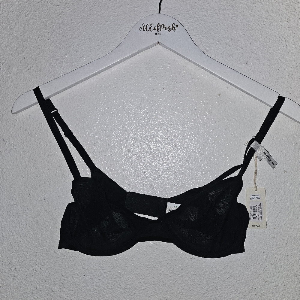 🆕️SMOOTHEZ By Aerie Mesh Unlined Balconette Bra